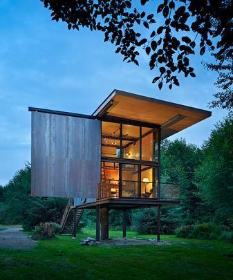 Sol Duc Cabin by Olson Kundig Architects - Cabine de pesca com elementos pré-fabricados super-resistentes - Divulgação/AIA