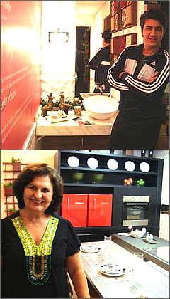 Carlos Loyo no Lavabo da Celebridade e Rosemarie Schettino na Cozinha da Executiva: glamour acessível com criatividade (Joana Gontijo/Lugar Certo) Carlos Loyo no Lavabo da Celebridade e Rosemarie Schettino na Cozinha da Executiva: glamour acessível com criatividade (Joana Gontijo/Lugar Certo)