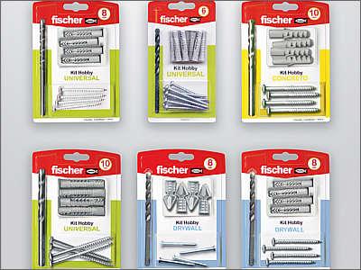 Cartelas com brocas, buchas e parafusos � solu��o criativa para evitar ac�mulo de pe�as na caixa de ferramentas em casa (Fischer Brasil/Divulga��o)