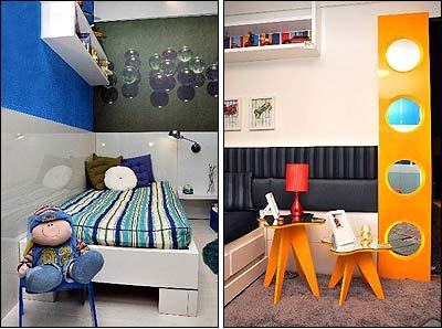 Lumin�rias diferentes, uso de plotagem nas paredes e instala��o de prateleiras para brinquedos s�o alguns artif�cios recomendados por decoradores para deixar os ambientes agrad�veis e tamb�m multifuncionais (Eduardo Almeida/RA Studio)