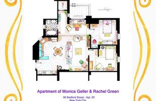 Estas plantas representam os apartamentos de Monica e Rachel, e de Chandler e Joey, do seriado Friends
